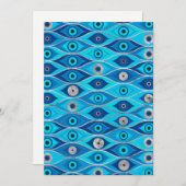 Grieks Mati Mataki - Matiasma Evil Eye Pattern Feestdagenkaart (Voorkant / Achterkant)