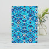 Grieks Mati Mataki - Matiasma Evil Eye Pattern Feestdagenkaart (Staand voorkant)