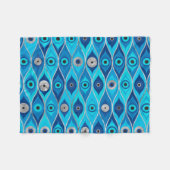 Grieks Mati Mataki - Matiasma Evil Eye Pattern Fleece Deken (Voorkant (Horizontaal))