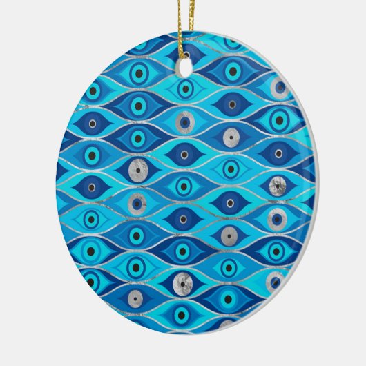 Grieks Mati Mataki - Matiasma Evil Eye Pattern Keramisch Ornament (Links)