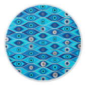 Grieks Mati Mataki - Matiasma Evil Eye Pattern Keramische Knop (Voorkant)