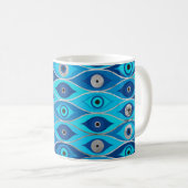 Grieks Mati Mataki - Matiasma Evil Eye Pattern Koffiemok (Voorkant rechts)