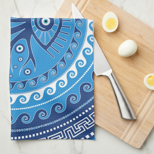 Grieks Mati Mataki - Matiasma - Oogboom voor het a Theedoek (Quarter Fold)