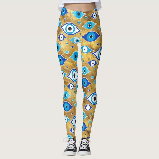 Grieks Mati Mataki - Matiasma Oogpatroon Leggings (Voorkant)