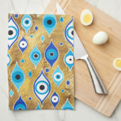 Grieks Mati Mataki - Matiasma Oogpatroon Theedoek (Quarter Fold)
