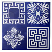Grieks Meander - Grieks sleutel Ornament Tegeltje (Voorkant)