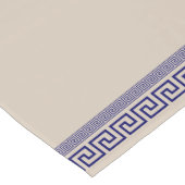 Grieks Meander - Griekse sleutel - blauw en beige Korte Tafelloper (Hoek)