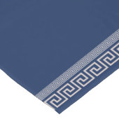 Grieks Meander - Griekse sleutel - blauw en beige Korte Tafelloper (Hoek)