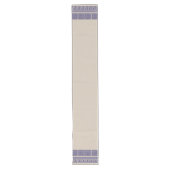Grieks Meander - Griekse sleutel - blauw en beige Lange Tafelloper (Voorkant)