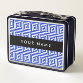 Grieks Meander Key Blue, Jouw naam, Personaliseren (Achterkant)