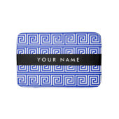 Grieks Meander Key Blue, Jouw naam, Personaliseren Badmat (Voorkant)