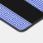 Grieks Meander Key Blue, Jouw naam, Personaliseren Bureaumat (Hoek)