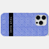 Grieks Meander Key Blue, Jouw naam, Personaliseren Case-Mate iPhone Case (Achterkant (horizontaal))
