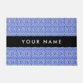 Grieks Meander Key Blue, Jouw naam, Personaliseren Deurmat (Voorkant)