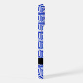 Grieks Meander Key Blue, Jouw naam, Personaliseren iPhone Hoesje (Rechterkant)