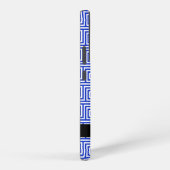 Grieks Meander Key Blue, Jouw naam, Personaliseren Samsung Galaxy Hoesje (Rechterkant)