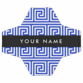 Grieks Meander Key Blue, Jouw naam, Personaliseren Voetbal (Enkel)