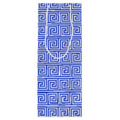 Grieks Meander Key Blue, Jouw naam, Personaliseren Wijn Cadeautas (Achterkant)