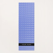 Grieks Meander Key Blue, Jouw naam, Personaliseren Yogamat (Achterkant)
