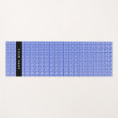 Grieks Meander Key Blue, Jouw naam, Personaliseren Yogamat (Voorkant (horizontaal))