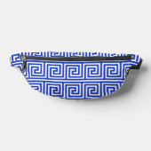 Grieks Meander Key Squares Patroon Blauw Heuptasje (Liggend)