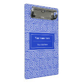 Grieks Meander Key Squares Patroon Blauw Mini Klembord (Schuin)