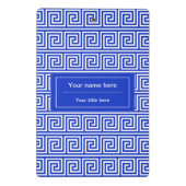 Grieks Meander Key Squares Patroon Blauw Mini Klembord (Achterkant)