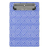Grieks Meander Key Squares Patroon Blauw Mini Klembord (Voorkant)