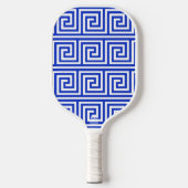 Grieks Meander Key Squares Patroon Blauw Pickleball Paddle (Voorkant)