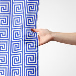 Grieks Meander Key Squares Patroon Blauw Sjaal<br><div class="desc">Elegant,  stijlvol en verfijnd Grieks patroon in blauw-witte kleur. Modern en trendy cadeau,  perfect voor de mediterrane liefhebber in je leven.</div>