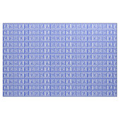 Grieks Meander Key Squares Patroon Blauw Stof (Fat Quarter)