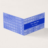 Grieks Meander Key Squares Patroon Blauw Visitekaartje (Buitenkant)