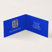 Grieks Meander Key Squares Patroon Blauw Visitekaartje (Binnen)