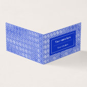 Grieks Meander Key Squares Patroon Blauw Visitekaartje (Buitenkant)