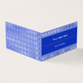 Grieks Meander Key Squares Patroon Blauw Visitekaartje (Buitenkant)