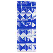 Grieks Meander Key Squares Patroon Blauw Wijn Cadeautas (Voorkant)