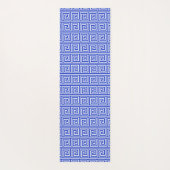 Grieks Meander Key Squares Patroon Blauw Yogamat (Achterkant)