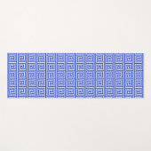 Grieks Meander Key Squares Patroon Blauw Yogamat (Voorkant (horizontaal))