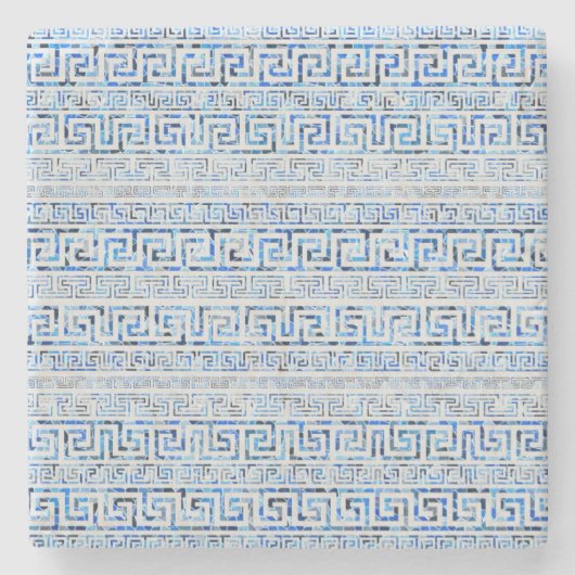 Grieks Meander Patroon - Grieks Kernornament Stenen Onderzetter (Voorkant)