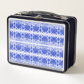 Grieks Mediterraan Arabesk patroon blauw (Voorkant)