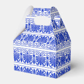 Grieks Mediterraan Arabesk patroon blauw Bedankdoosjes (Achterkant)
