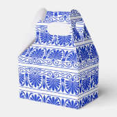 Grieks Mediterraan Arabesk patroon blauw Bedankdoosjes (Voorkant Zijde)