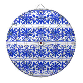 Grieks Mediterraan Arabesk patroon blauw Dartbord
