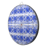 Grieks Mediterraan Arabesk patroon blauw Dartbord (Voorkant Rechts)