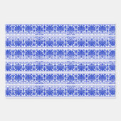 Grieks Mediterraan Arabesk patroon blauw Inpakpapier Vel (Voorkant)