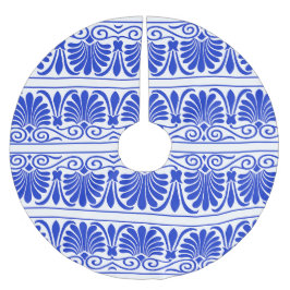 Grieks Mediterraan Arabesk patroon blauw Kerstboom Rok