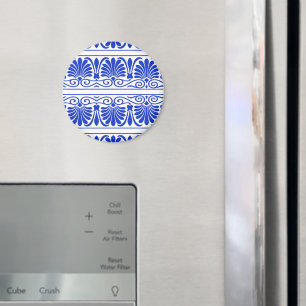 Grieks Mediterraan Arabesk patroon blauw Magneet