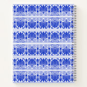 Grieks Mediterraan Arabesk patroon blauw Notitieboek (Achterkant)