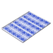 Grieks Mediterraan Arabesk patroon blauw Notitieboek (Linkerzijde)