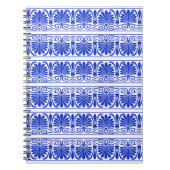Grieks Mediterraan Arabesk patroon blauw Notitieboek (Voorkant)